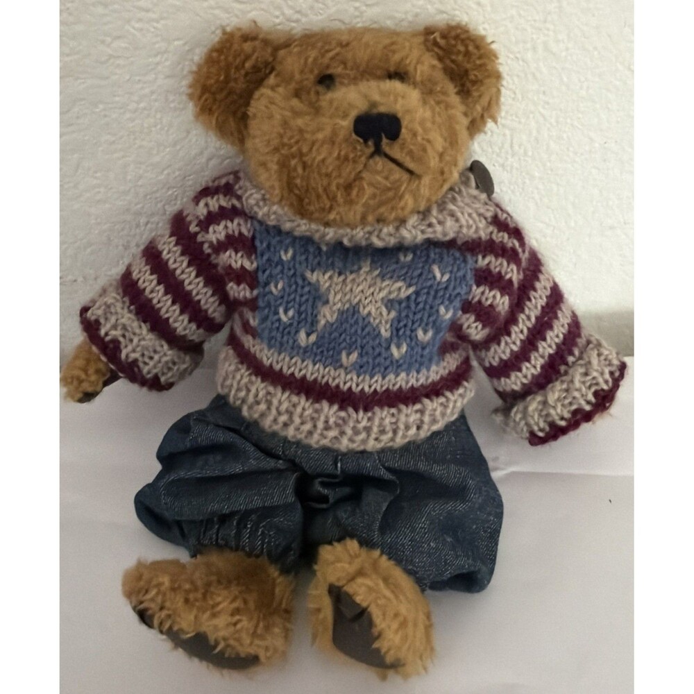 Boyds Bears JB Bean Series Plush 9” Sweater Shorts Denim Outfit